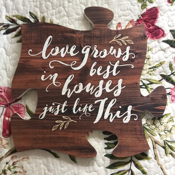 Other - Love Grows Puzzle Wall Piece